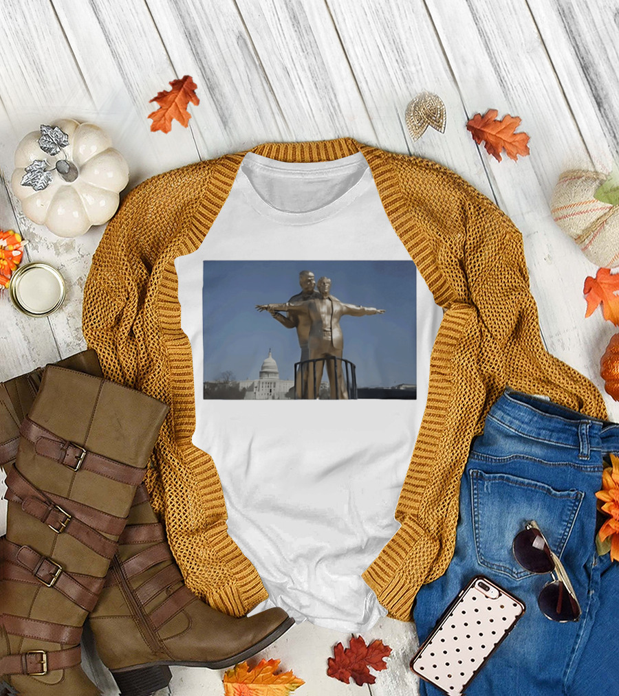 Donald Trump Jeffrey Epstein Titanic Pose White House Sculpture T-Shirt