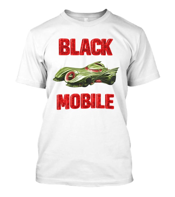 BLACK MOBILE Car Retro Inspired Vehicle T-Shirt