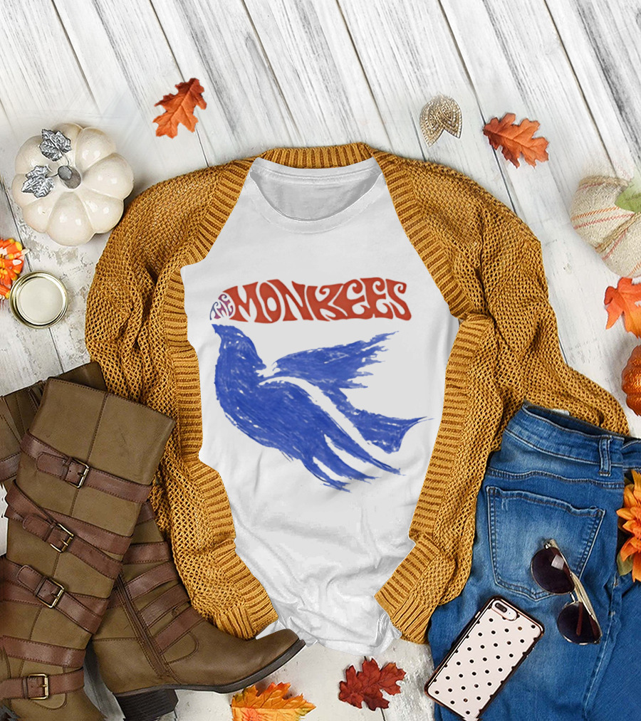 Monkees Psychedelic Dove Rock Band Iconography T-Shirt