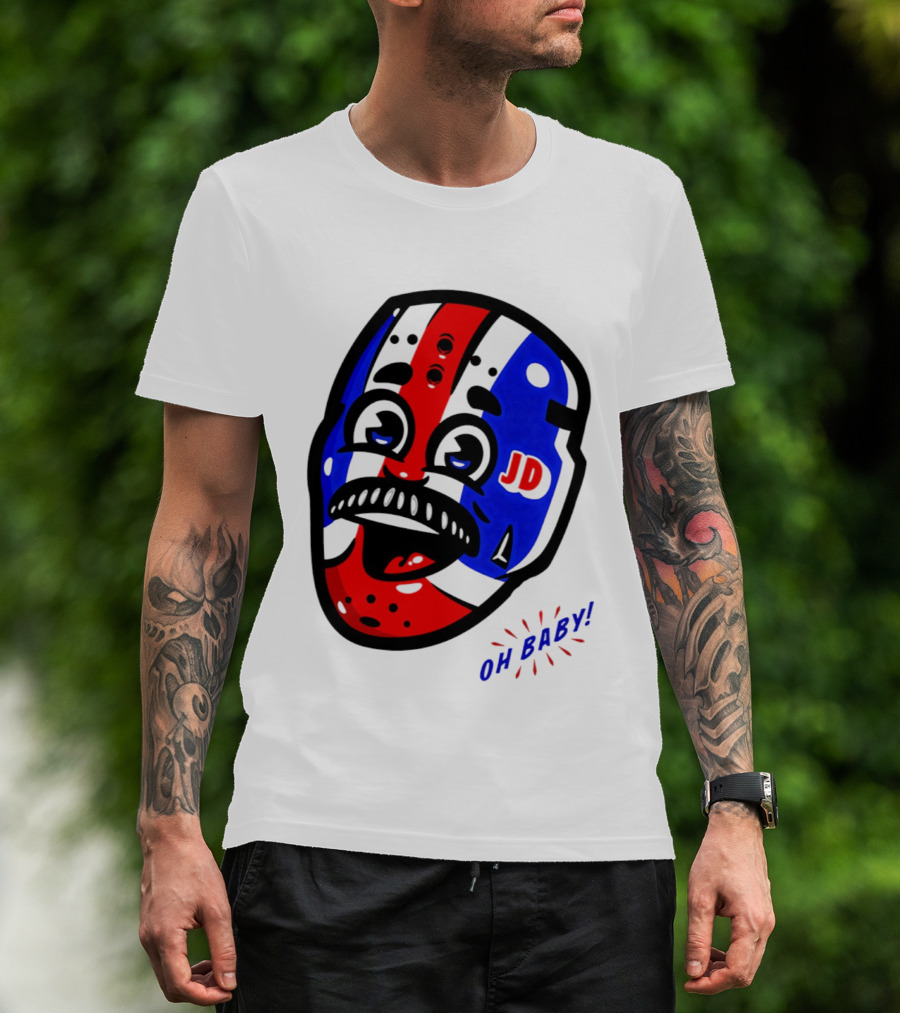 New York Rangers Goalie Mask JD Oh Baby Happy Friday T-Shirt