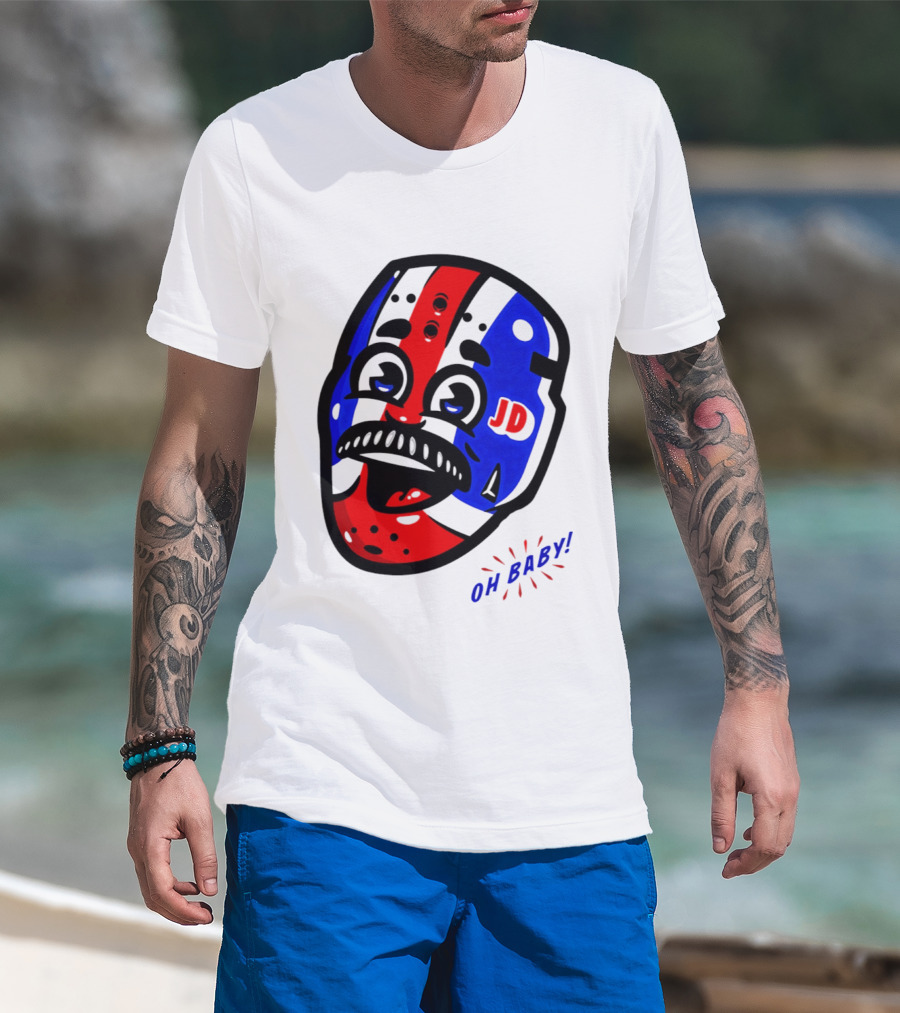 New York Rangers Goalie Mask JD Oh Baby Happy Friday T-Shirt