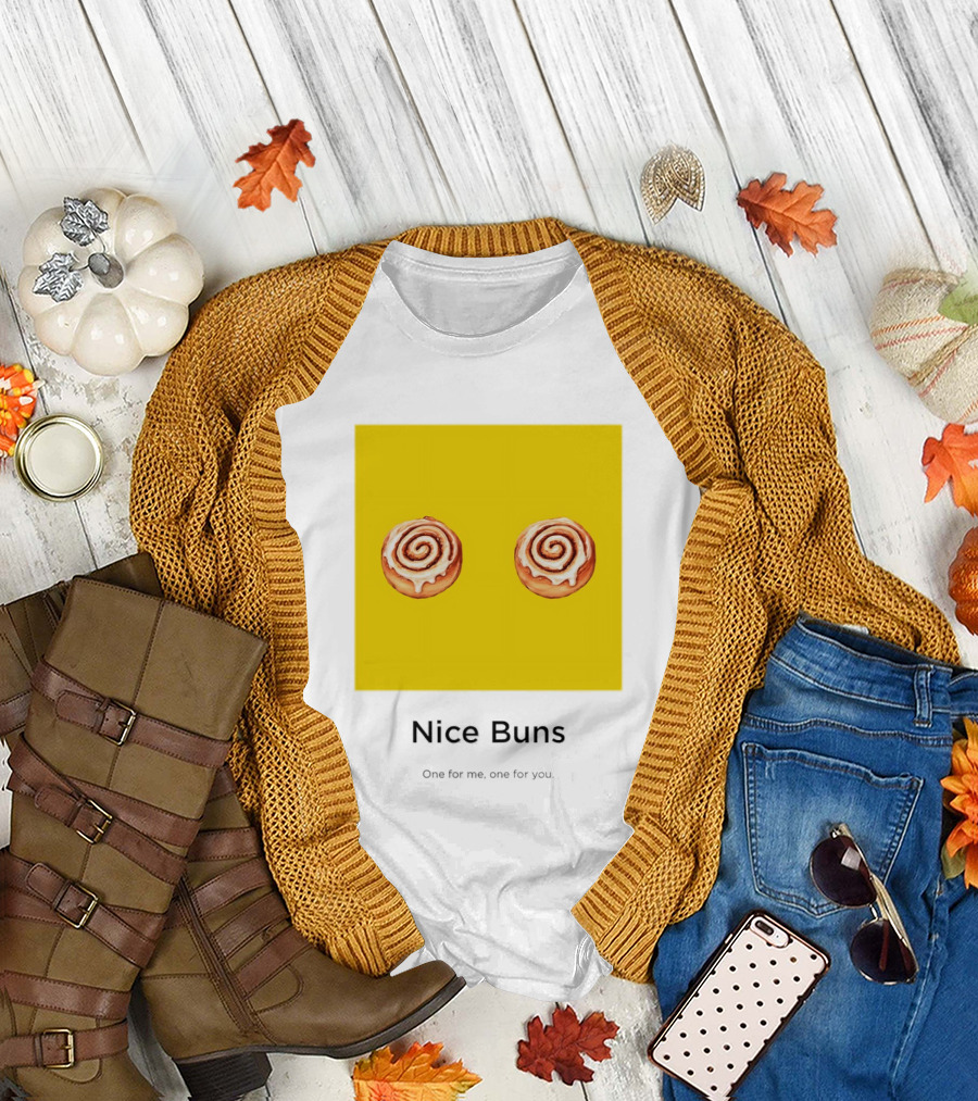 Nice Buns One for Me One for You Cinnamon Roll Pair T-Shirt