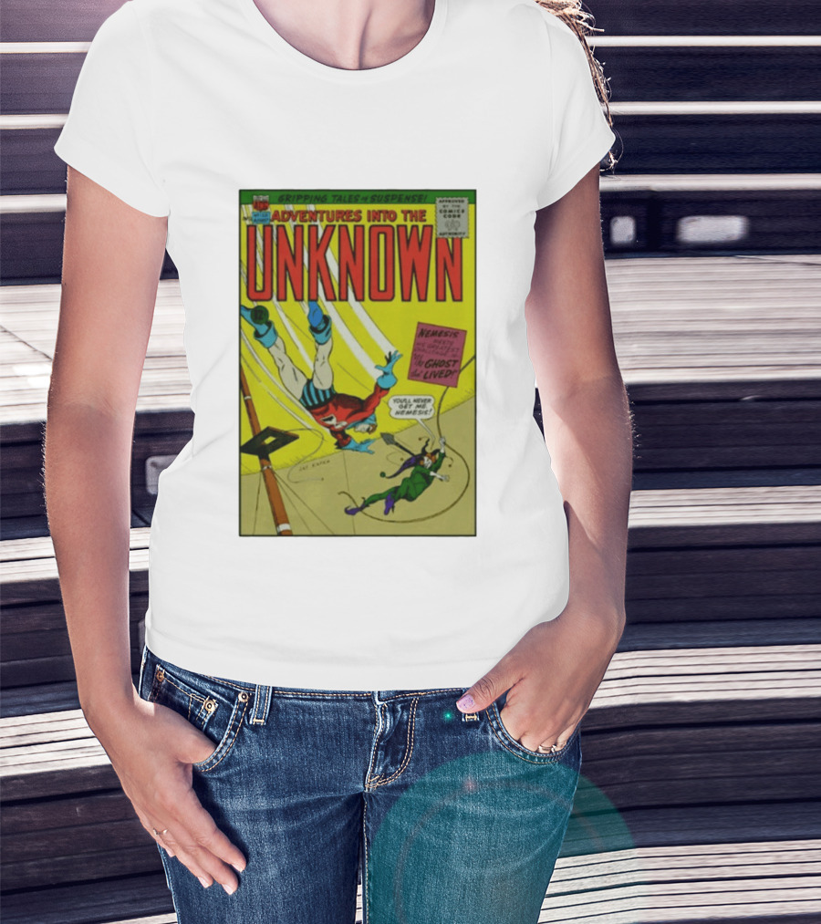 Adventures Into The Unknown Gripping Tales Of Suspense Nemesis Ghost That Lived 1960s Comic Vintage Cover T-Shirt