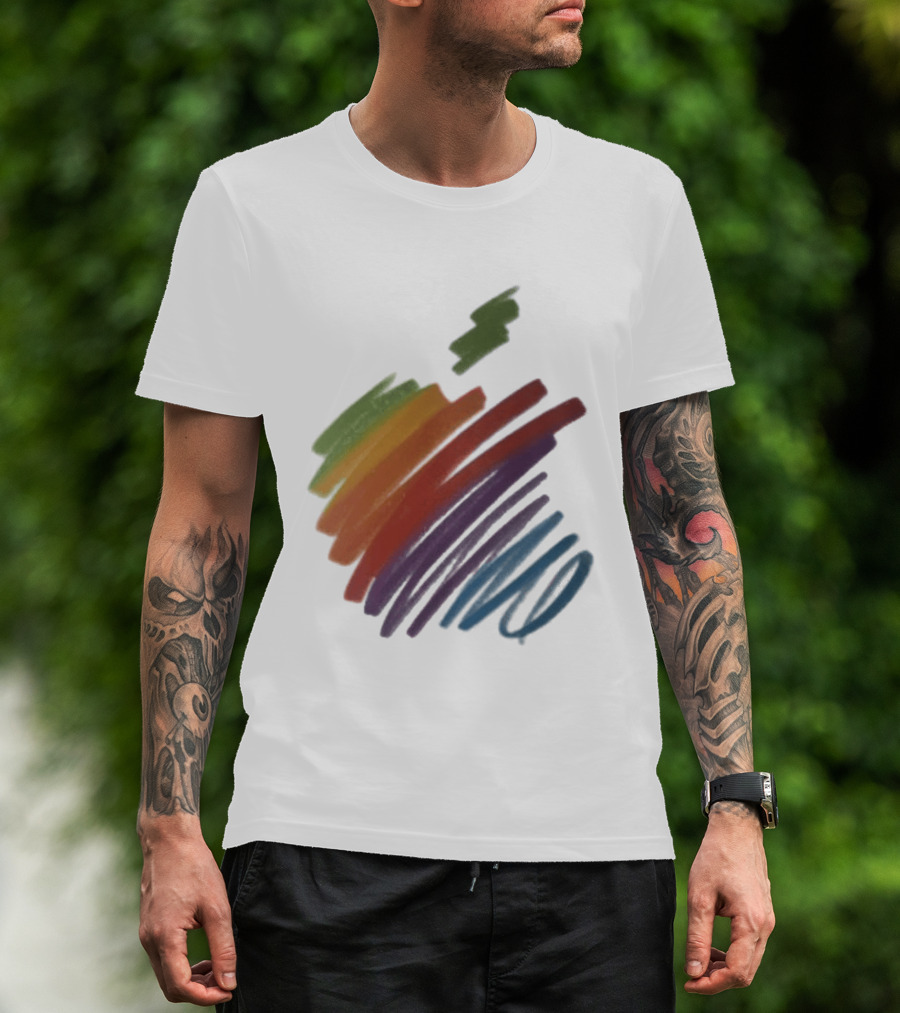 Apple 50th Anniversary Rainbow Logo Classic Multicolor 2026 T-Shirt