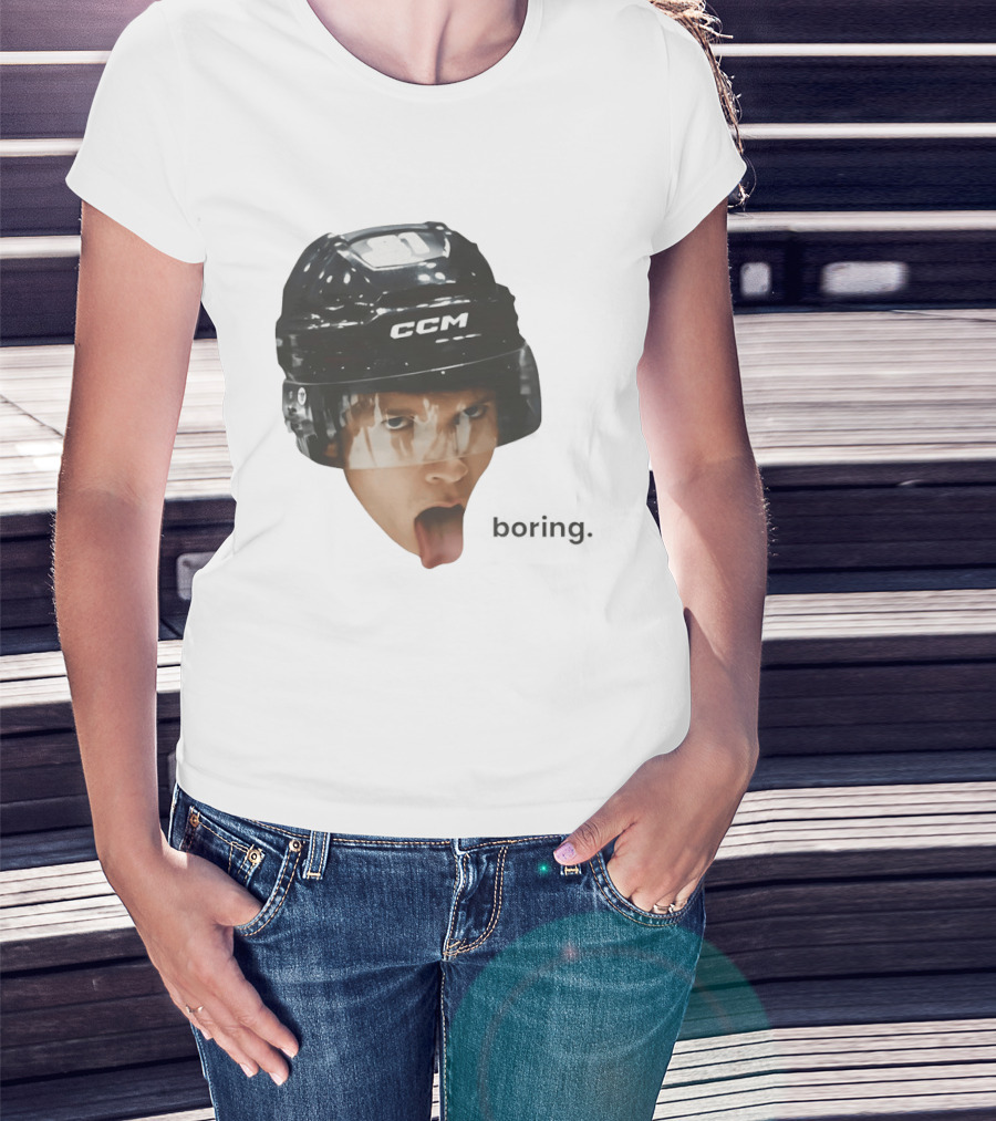 Ilya Rozanov Connor Storrie CCM Heated Rivalry 2026 Boring Helmet Tongue Out T-Shirt