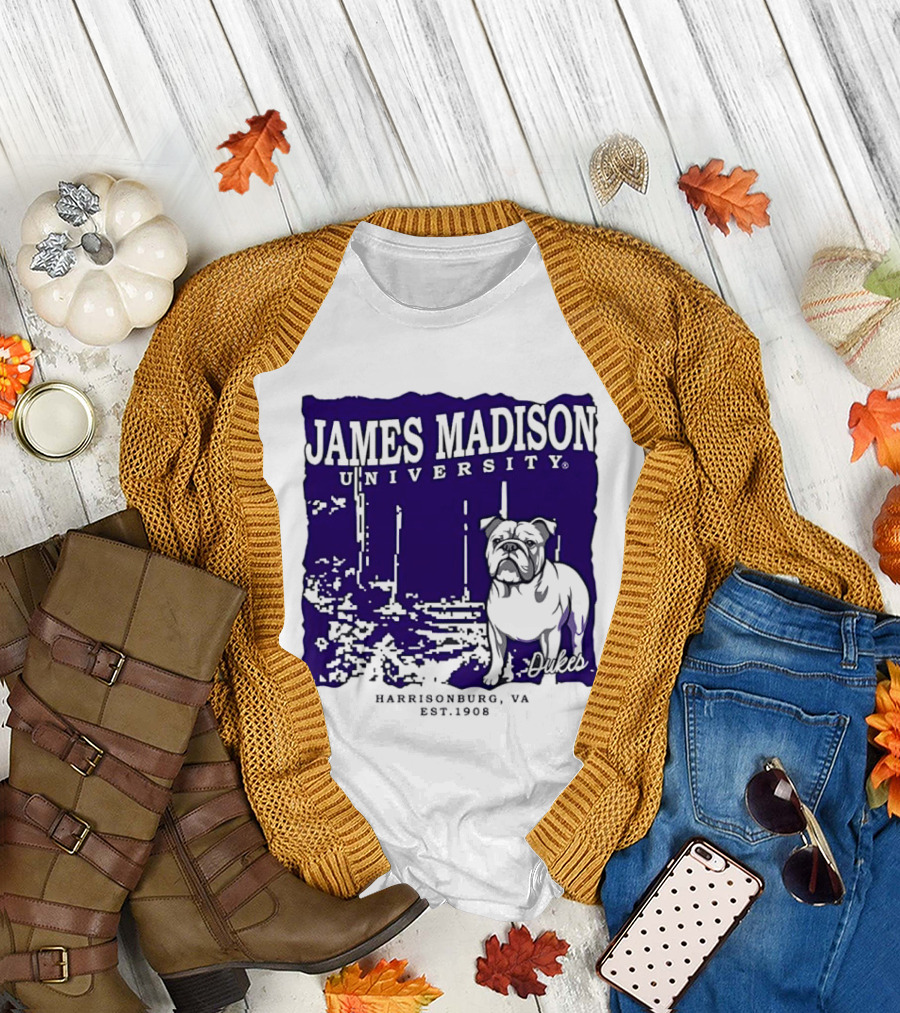 James Madison University Dukes Harrisonburg VA Est 1908 Bulldog T-Shirt