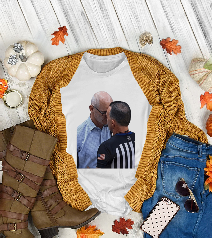 Dan Hurley Uconn Huskies Headbutt Confrontation with Referee Basketball Moment T-Shirt