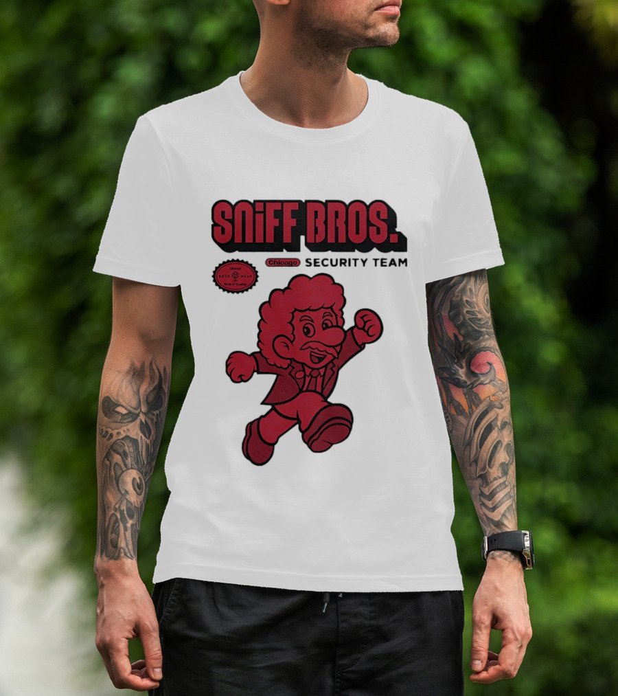 Sniff Bros Chicago Security Team Retro Style Character Official Quality Seal T-Shirt