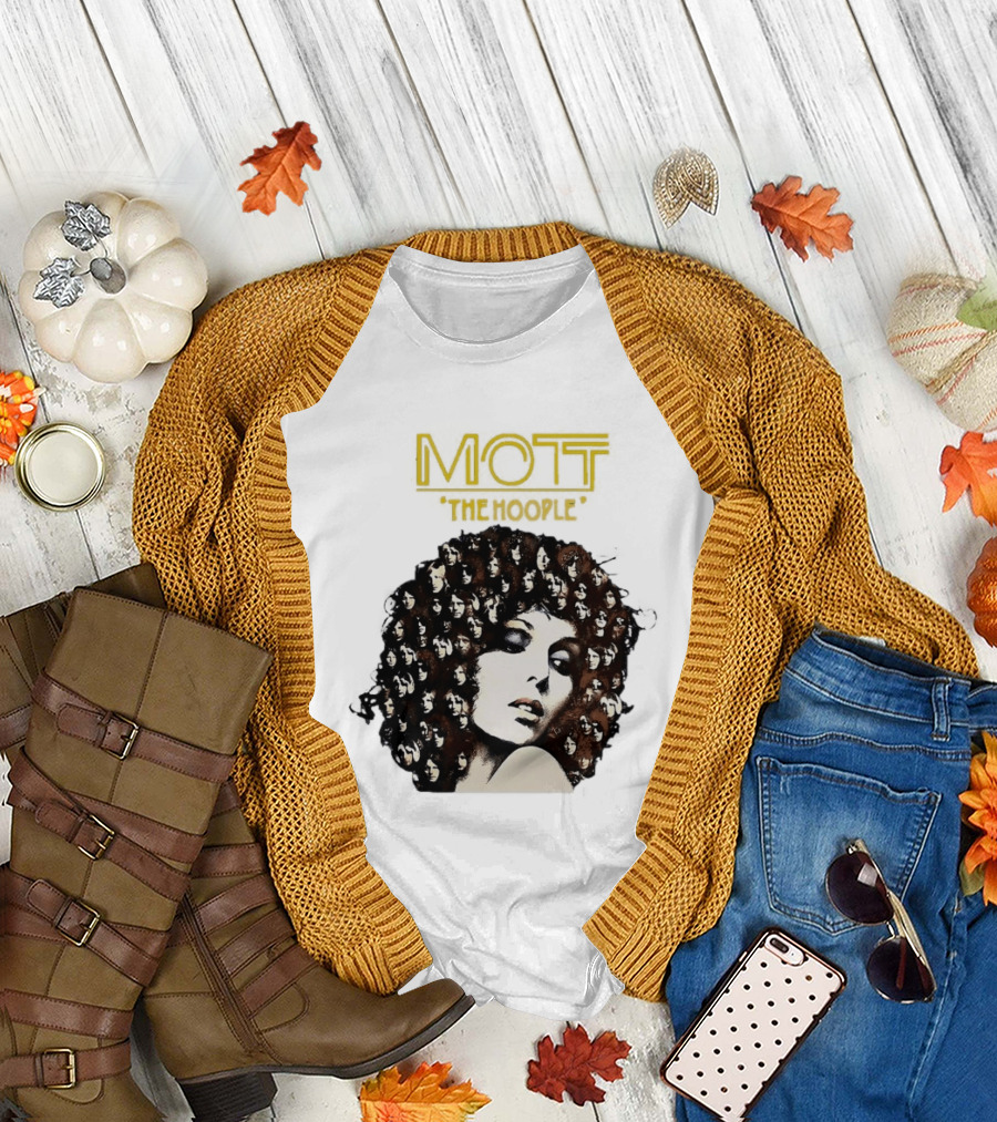 Mott the Hoople Iconic Hair Portrait with Faces T-Shirt