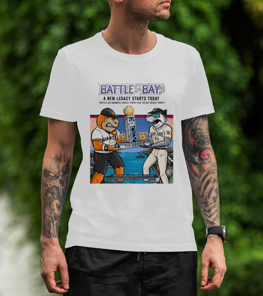 Battle Of The Bay Oakland Ballers Giants New Legacy Series The Bridge T-Shirt