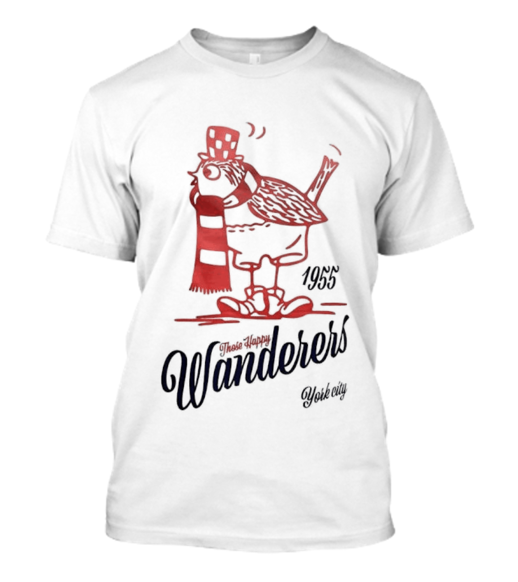 Those Happy Wanderers 1955 York City Cartoon Bird With Scarf T-Shirt