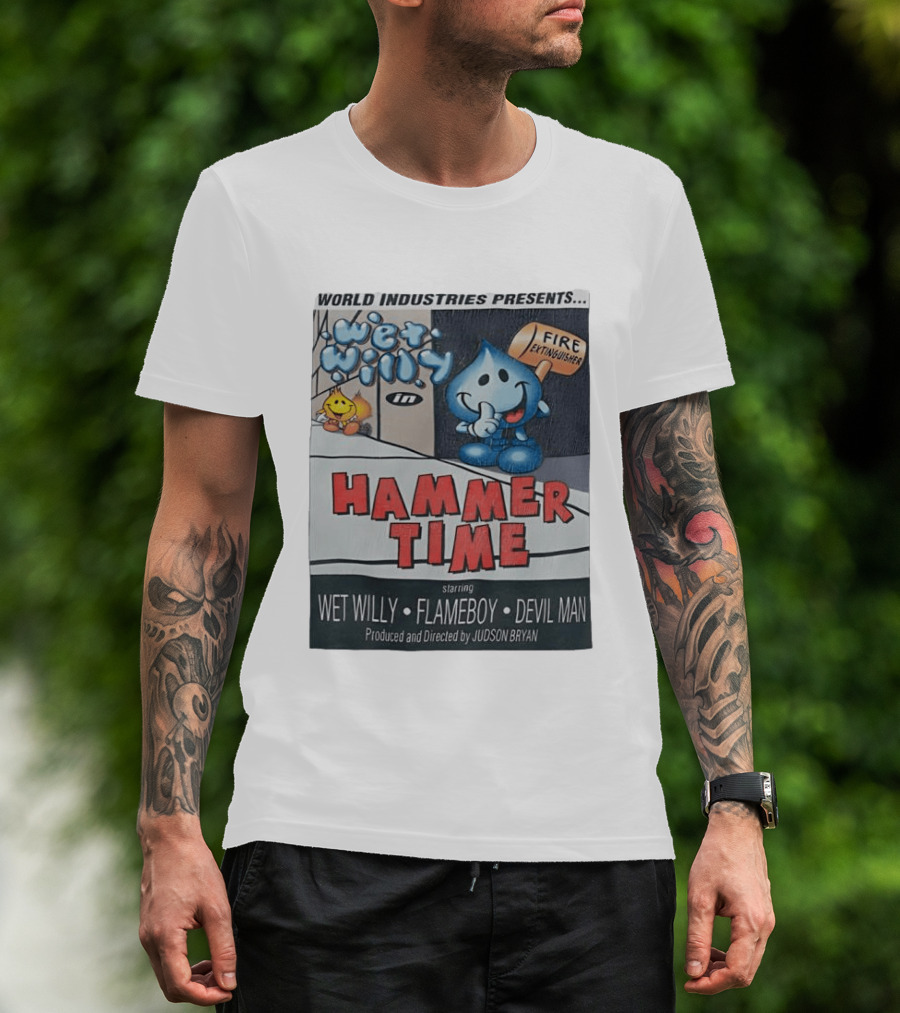 World Industries Wet Willy Flameboy Hammer Time Featuring Devil Man T-Shirt