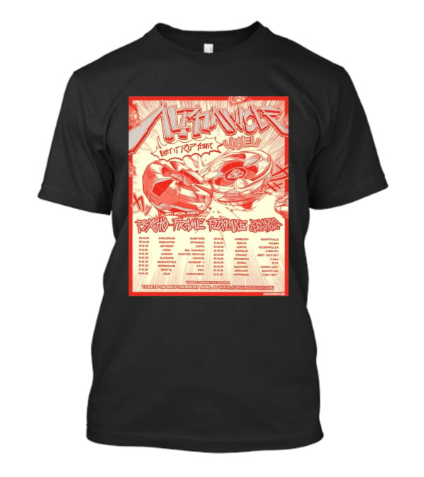 Alpha Wolf Let It Rip Tour Psycho Frame Pink Lake Diamond Construct UK EU 2026 T-Shirt