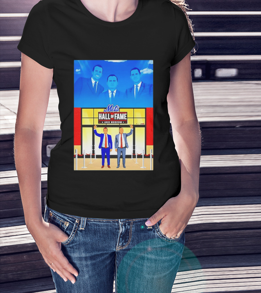 Howie Rose Gary Cohen Mets Hall Of Fame Museum T-Shirt