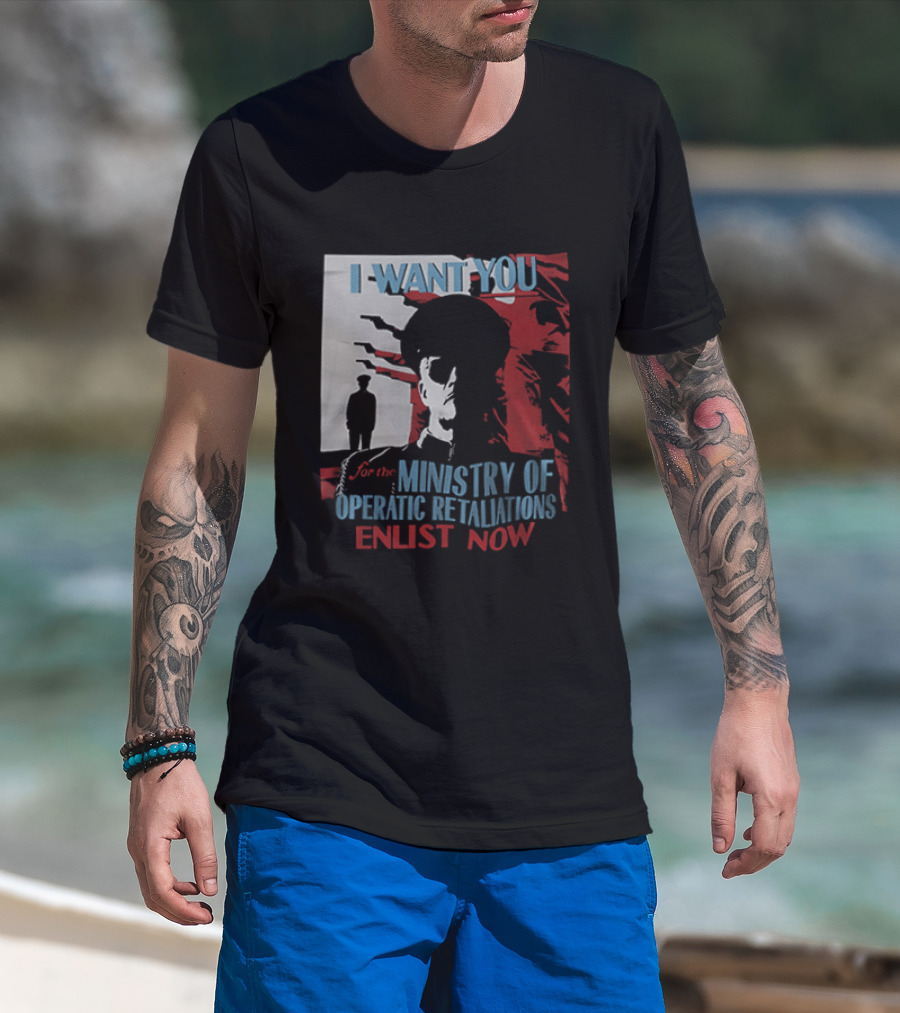 Boston Red Sox My Chemical Romance Tour 2025 I Want You Ministry Of Operatic Retaliation Enlist Now T-Shirt