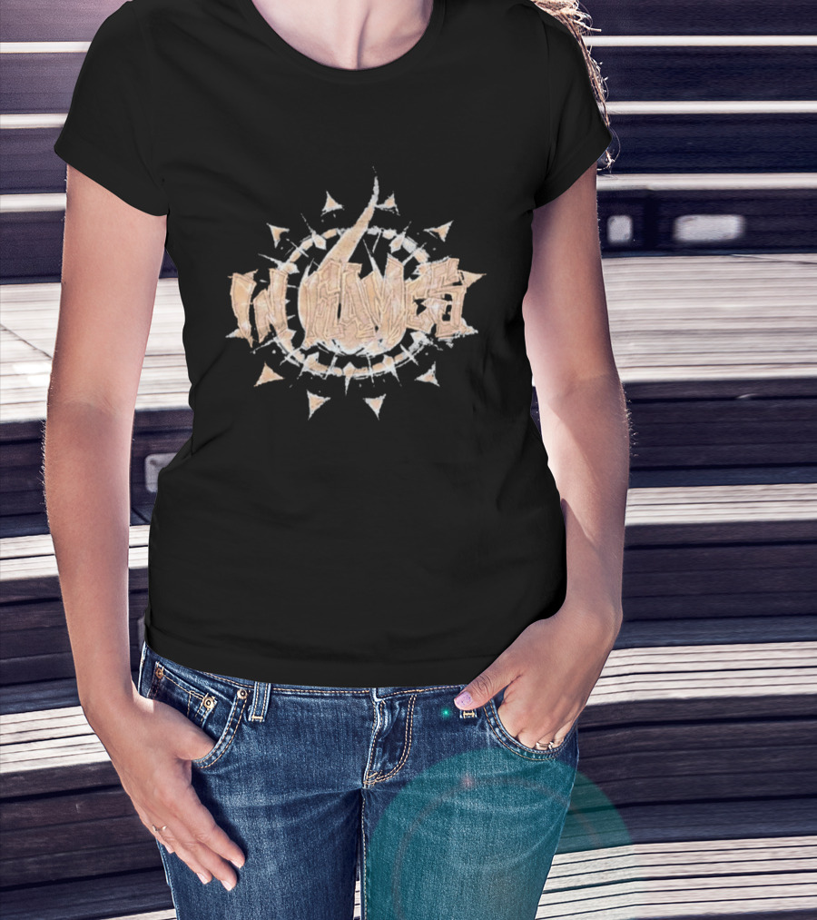 In Flames Spiked Circle Burst T-Shirt