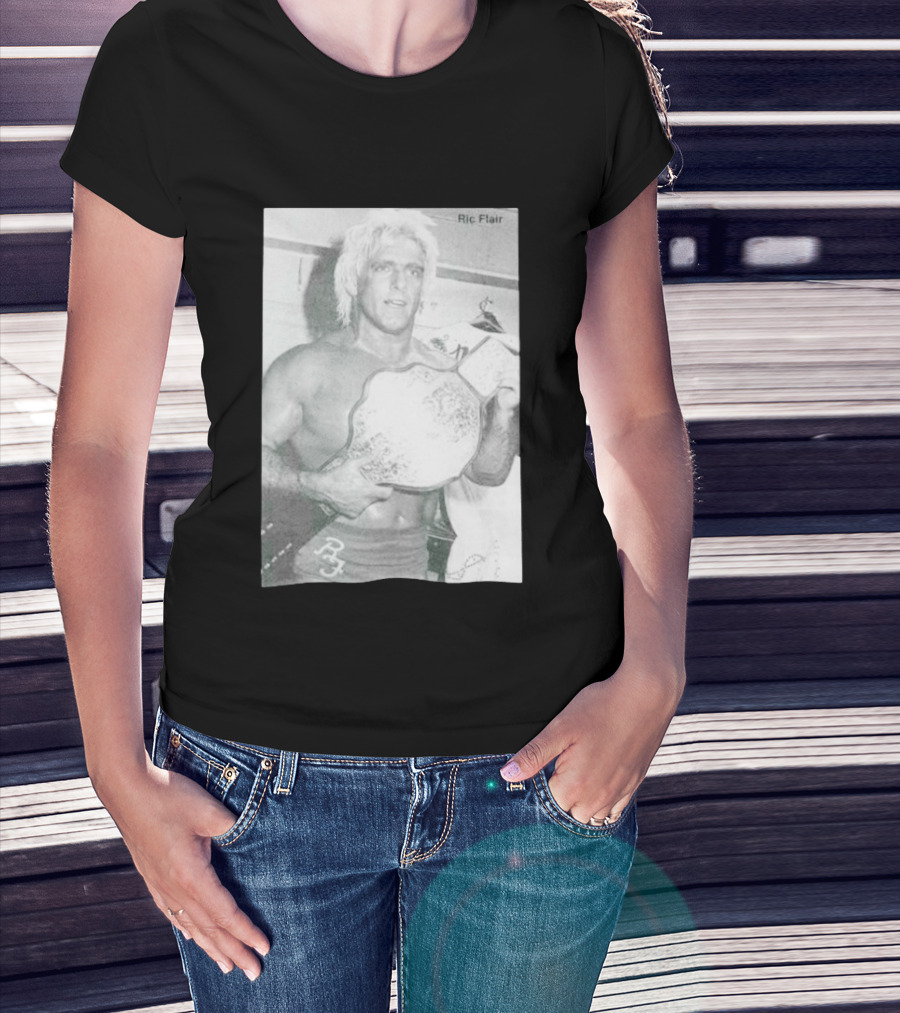 Ric Flair The Nature Boy Championship Belt Vintage Photo T-Shirt
