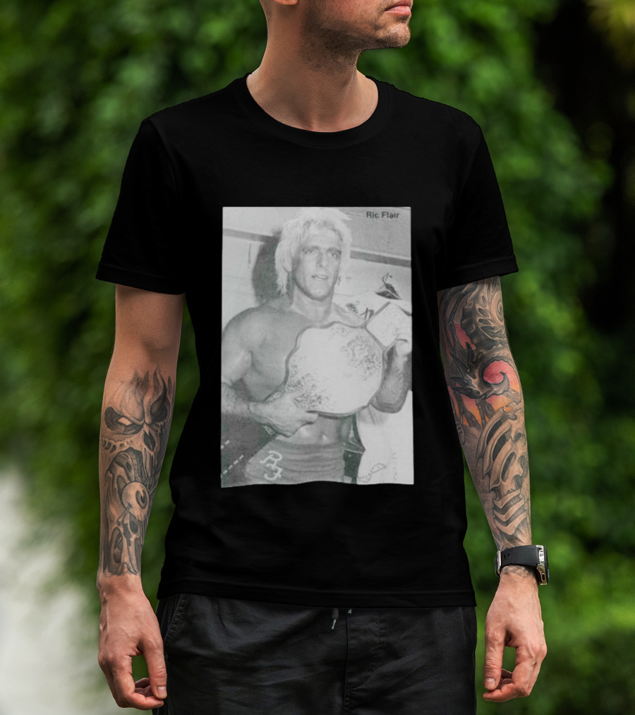 Ric Flair The Nature Boy Championship Belt Vintage Photo T-Shirt