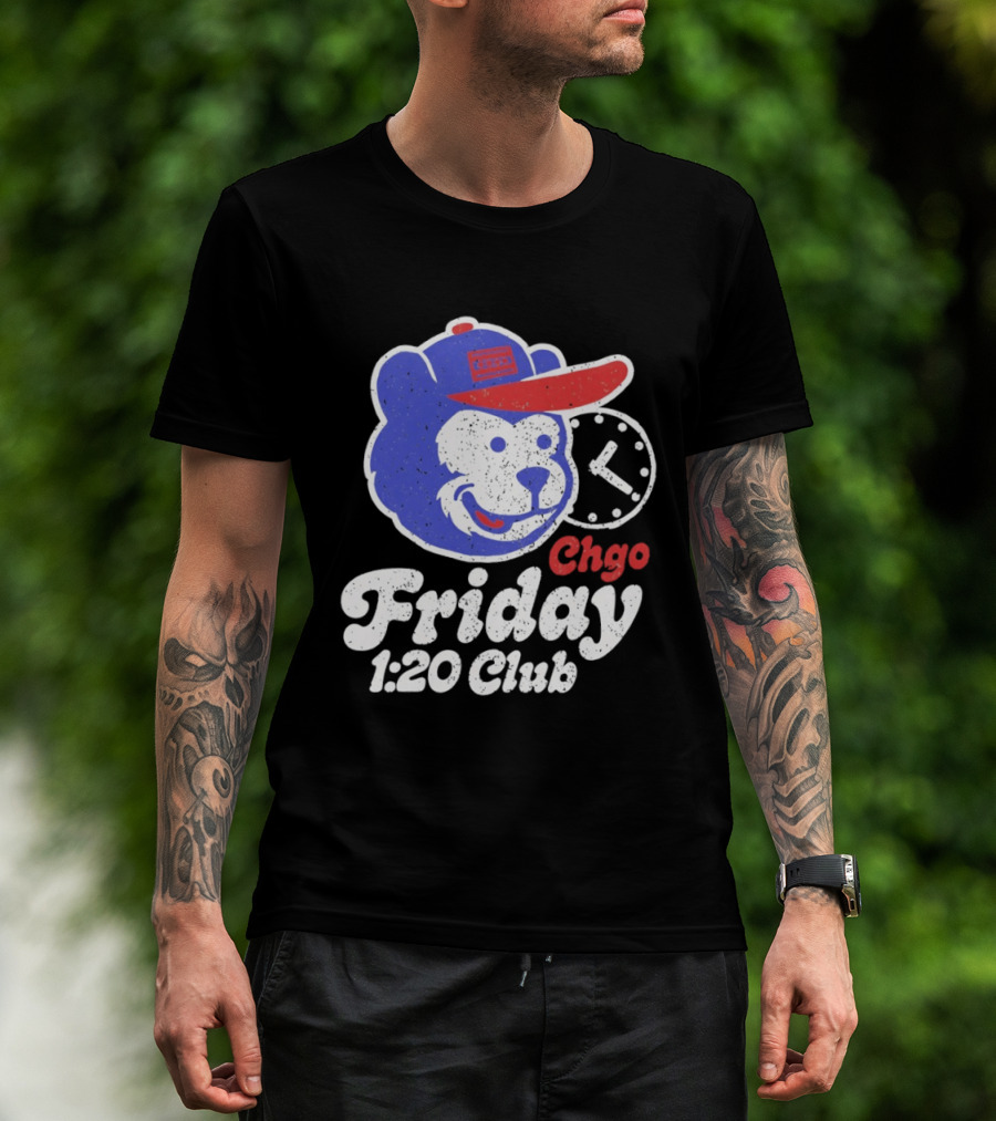 CHGO Friday 1 20 Club Bear Cubs Logo Vintage Cap T-Shirt