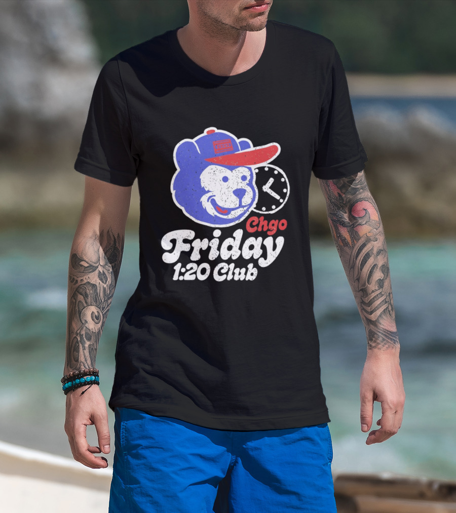 CHGO Friday 1 20 Club Bear Cubs Logo Vintage Cap T-Shirt