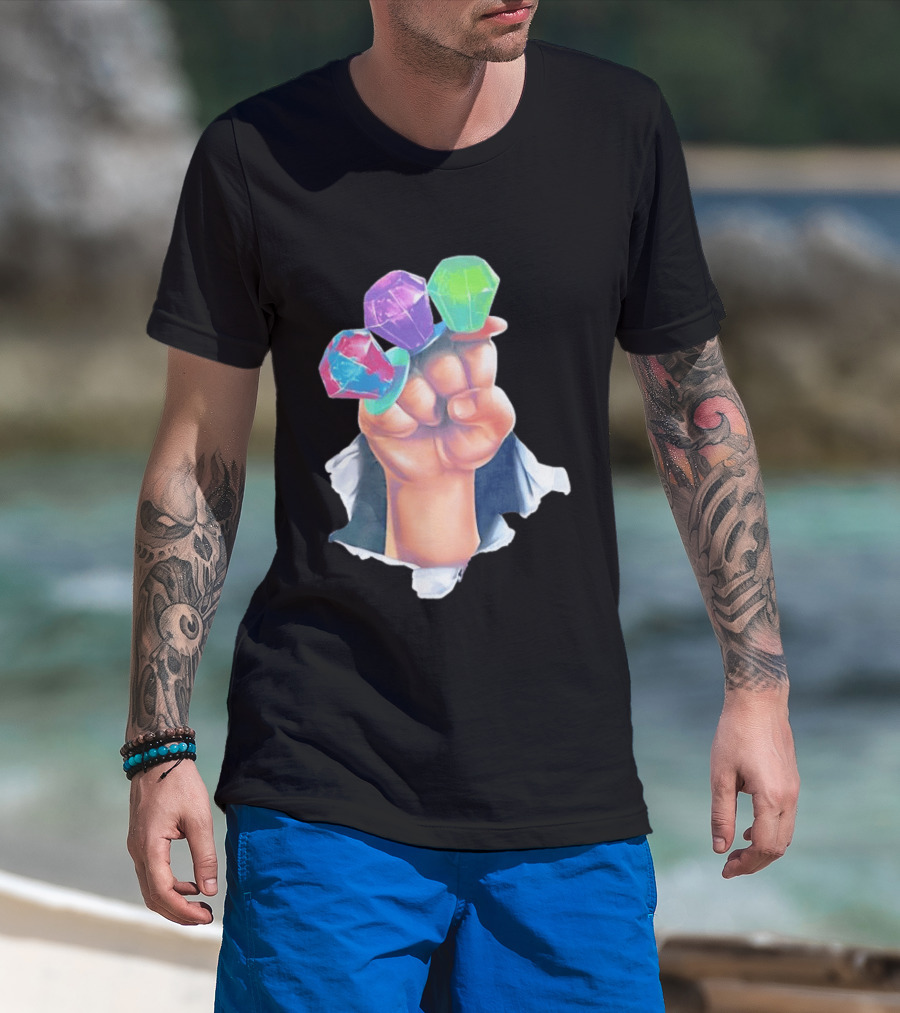 Ring Pop Candy Gemstone Fist Colorful Fun Accessory For Kids And Adults T-Shirt