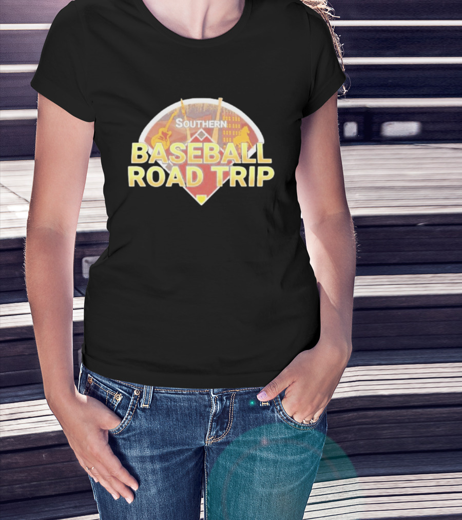 Southern Baseball Road Trip Music Adventure Stadium Scene T-Shirt