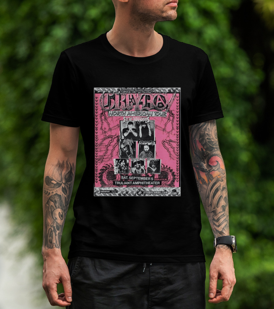 Greytay North American Tour Greyday Records Presents Suicideboys Charlotte NC September 5 Truliant Amphitheater T-Shirt