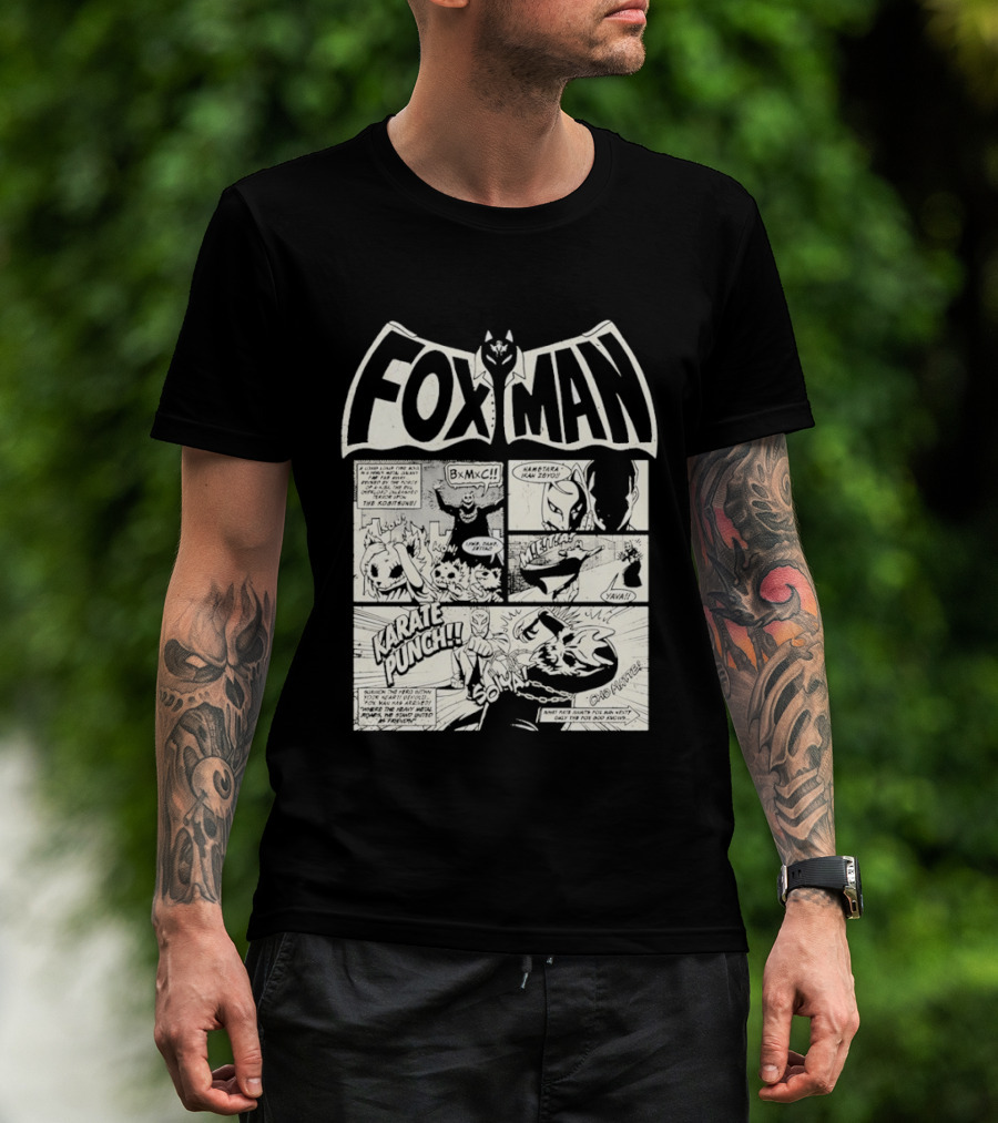 Fox Man Comic Babymetal Dead Pop Festival Japan 2026 Batman Style Panels Graphic Punch T-Shirt