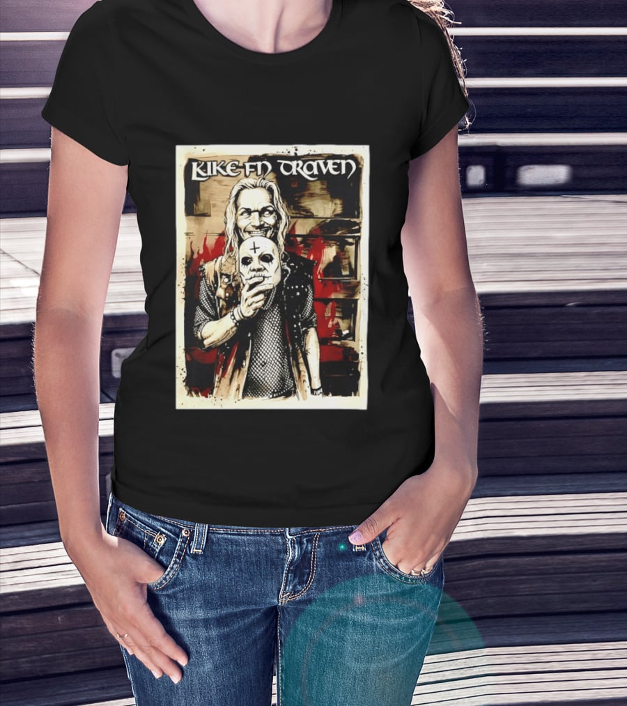 Luke F'N Draven Illustrated Skull Mask T-Shirt