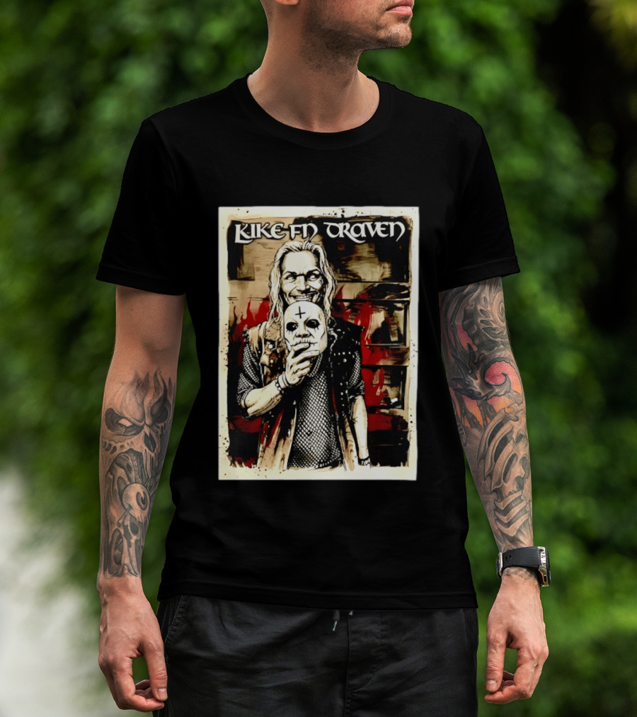 Luke F'N Draven Illustrated Skull Mask T-Shirt