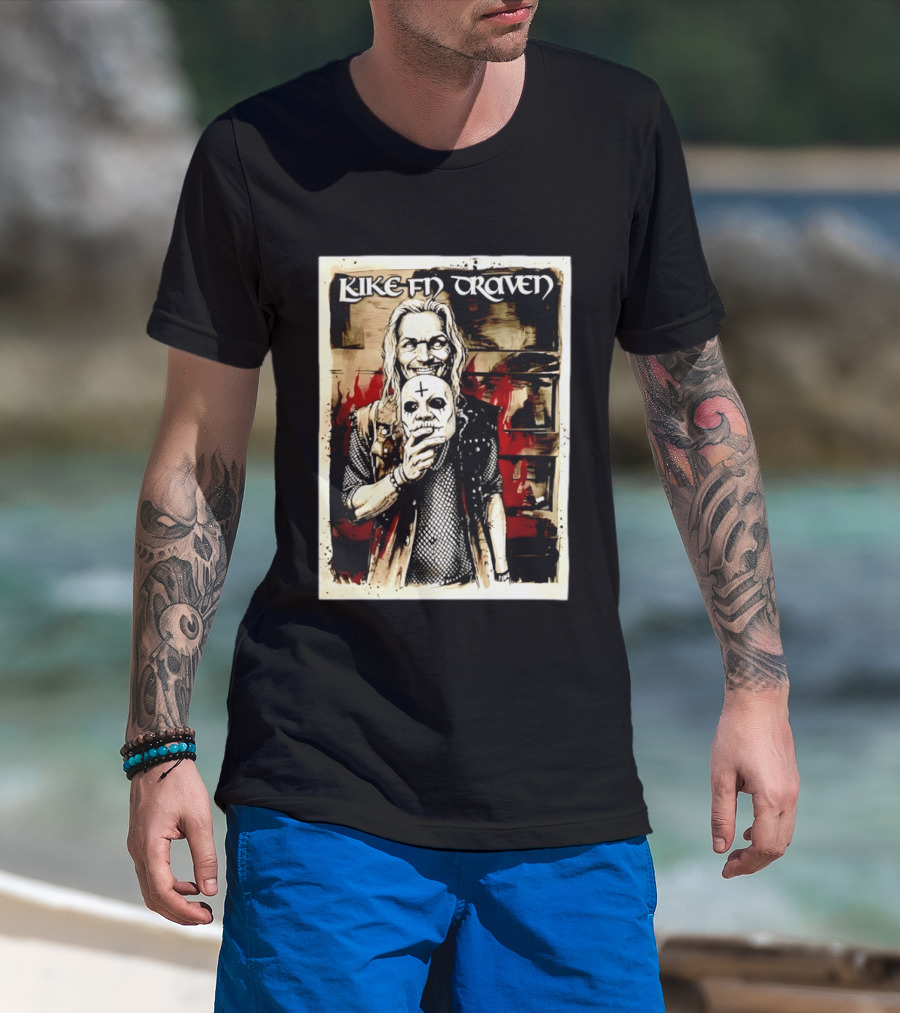 Luke F'N Draven Illustrated Skull Mask T-Shirt
