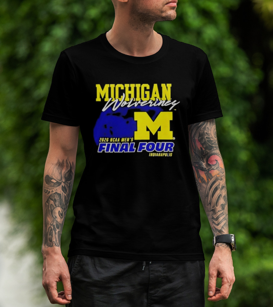 Michigan Wolverines 2026 NCAA Men's Final Four Indianapolis T-Shirt