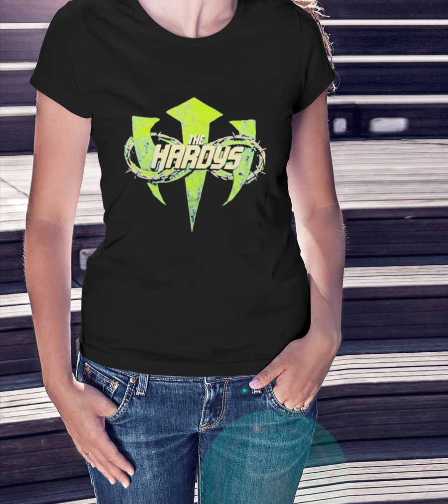 TNA Wrestling The Hardys Distressed Infinity Logo Barbed Wire T-Shirt