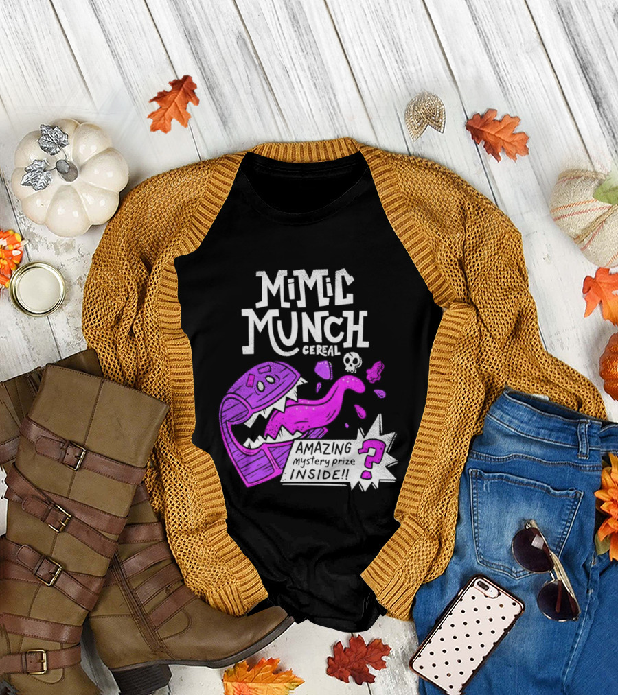 Mimic Munch Cereal Amazing Mystery Prize Inside Dungeons and Dragons T-Shirt