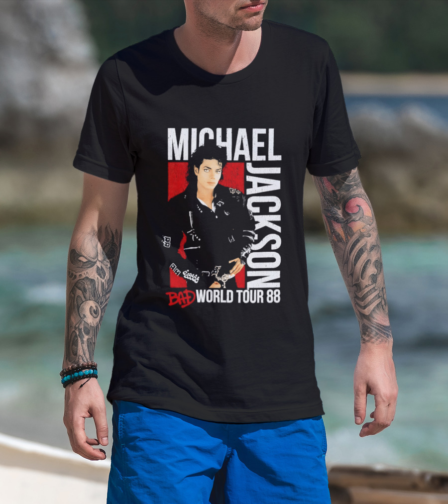 Michael Jackson Bad World Tour 1988 Live Concert Memorabilia T-Shirt