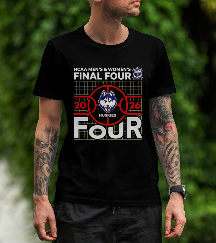 NCAA Men's & Women's Final Four 2026 Huskies Basketball T-Shirt