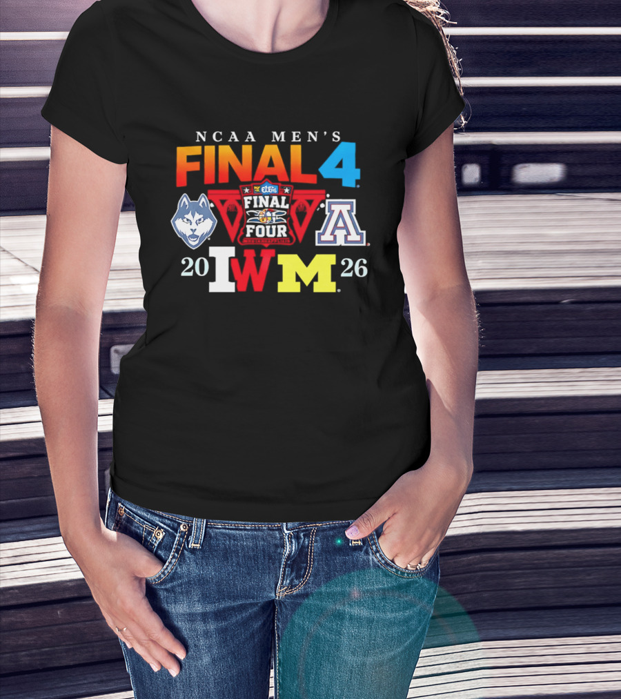NCAA Men's Final Four 2026 UConn Arizona Wisconsin Michigan T-Shirt