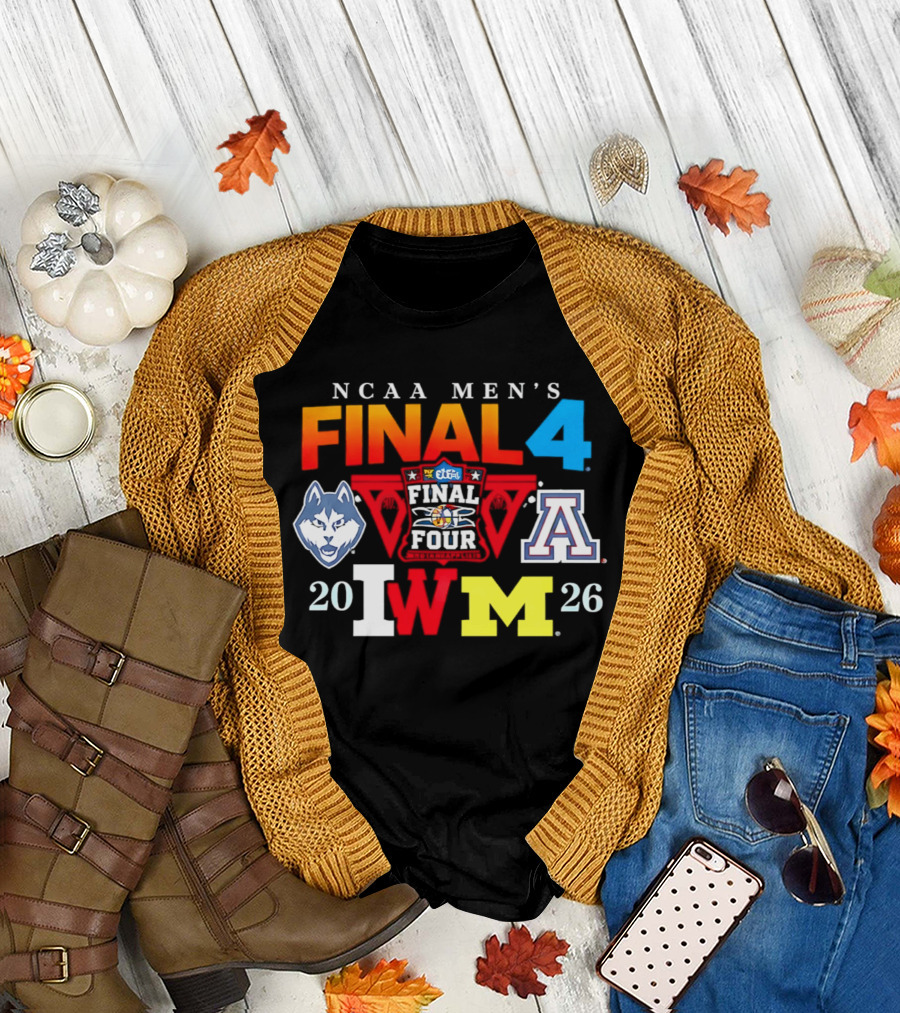 NCAA Men's Final Four 2026 UConn Arizona Wisconsin Michigan T-Shirt
