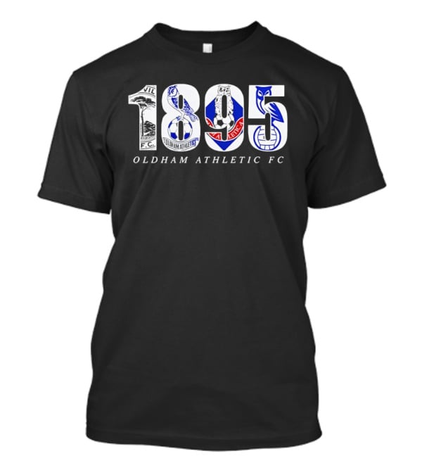 Oldham Athletic FC 1895 Owl Crest Vintage Soccer Heritage T-Shirt