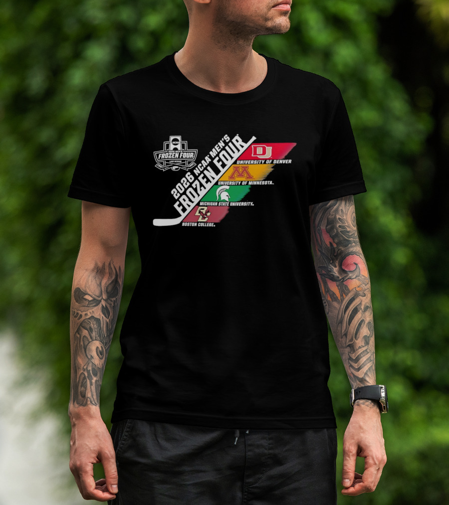 2026 NCAA Men's Frozen Four University Of Denver Minnesota Michigan State Boston College T-Shirt