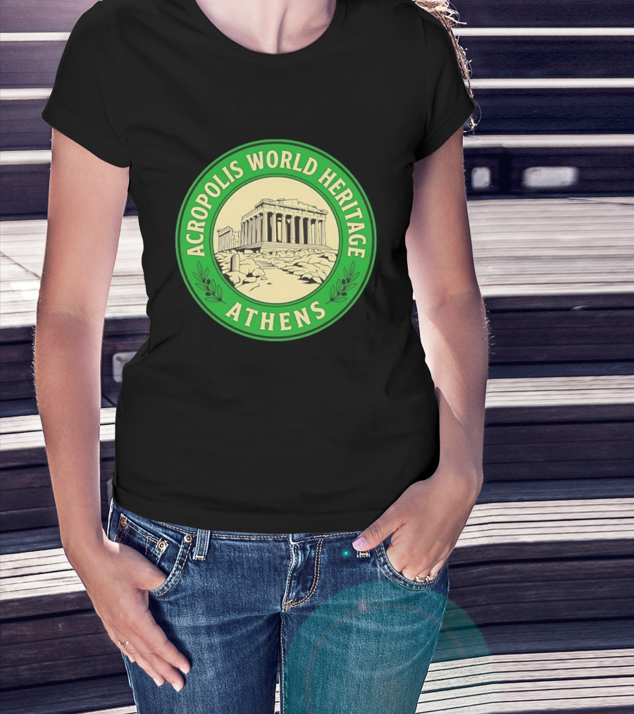 Acropolis World Heritage Athens Iconic Parthenon Landmark T-Shirt