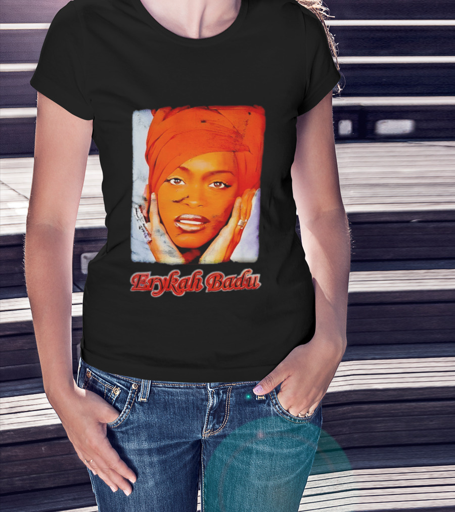 Erykah Badu Iconic Headwrap And Face T-Shirt