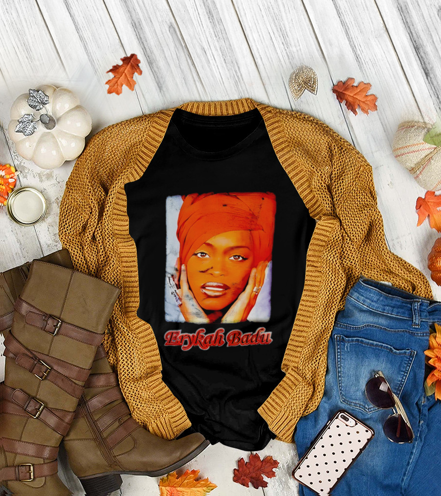 Erykah Badu Iconic Headwrap and Face T-Shirt