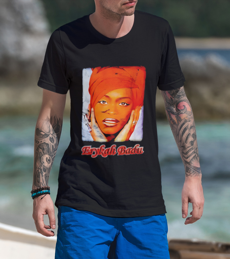 Erykah Badu Iconic Headwrap And Face T-Shirt