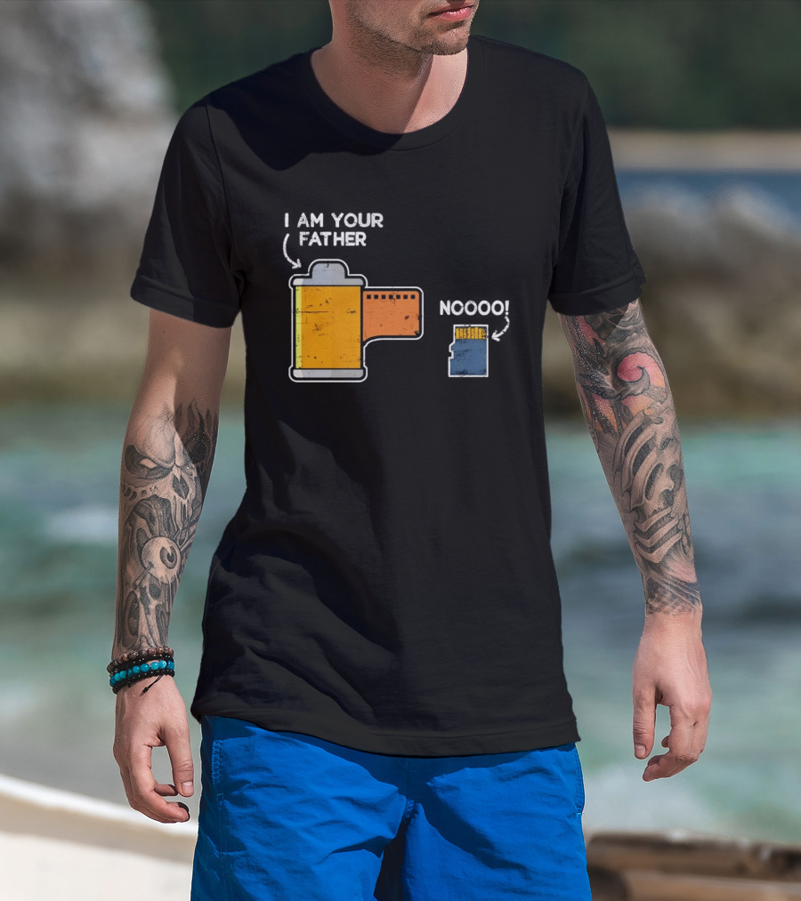 I Am Your Father Film Roll MicroSD Noooo Star Wars T-Shirt