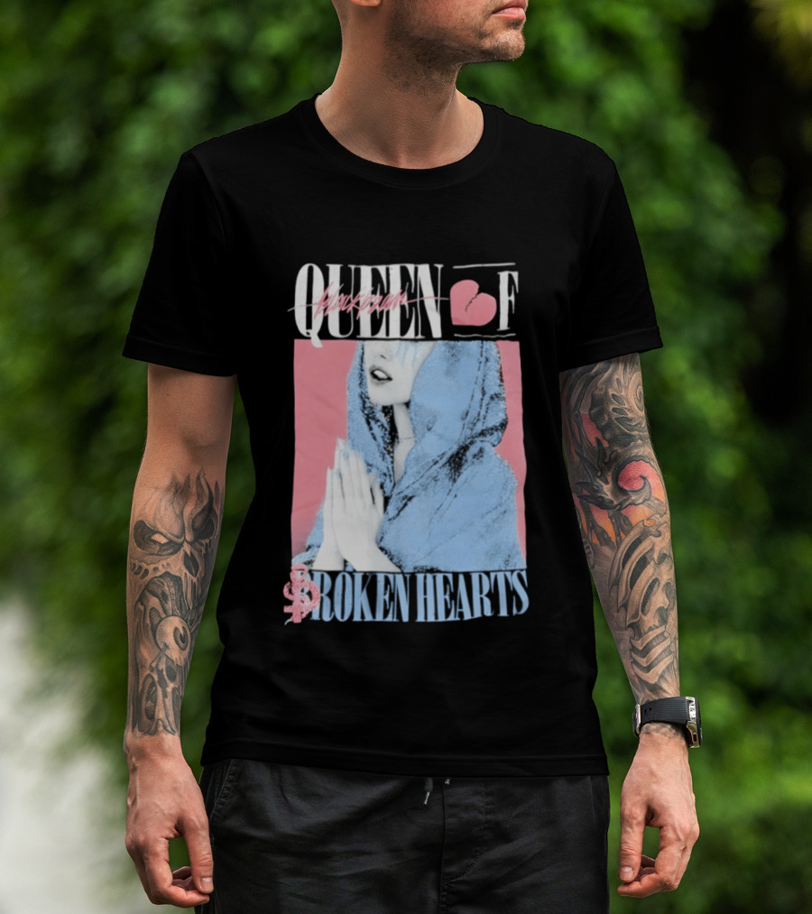 Blackbear Queen Of Broken Hearts Prayer Design With Pink And Blue Aesthetic T-Shirt