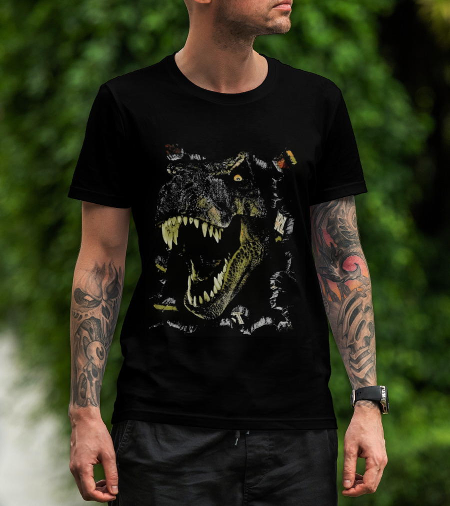 Lost World JP Jurassic Park Dinosaur Rex Fossil Skeleton T-Shirt