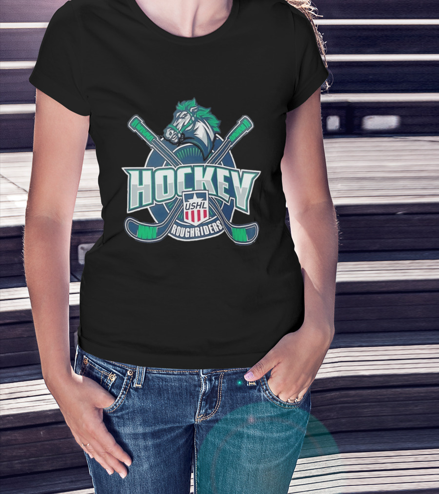 USHL Cedar Rapids RoughRiders Hockey Team T-Shirt