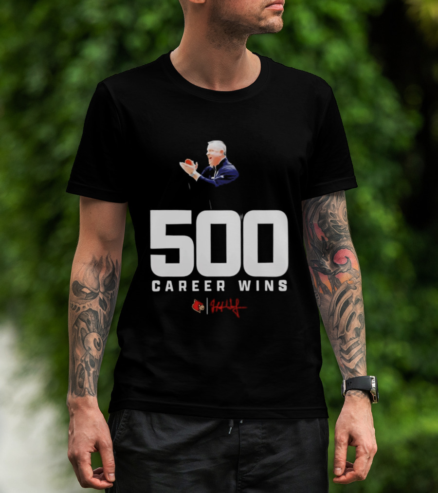 500 Career Wins Coach Jeff Walz Red Cardinals T-Shirt