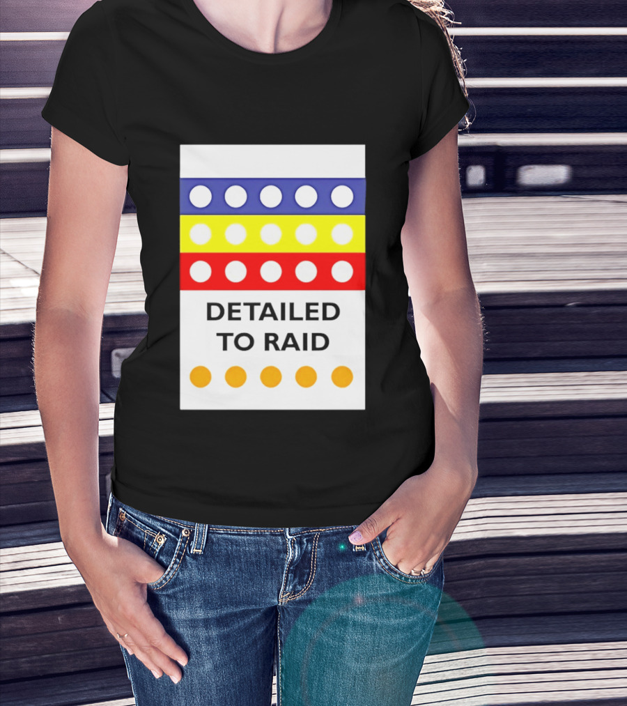 Detailed To Raid Colorful Circle Stripes T-Shirt